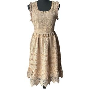 Geode ModCloth Elegant Lace Midi Dress in Cream medium